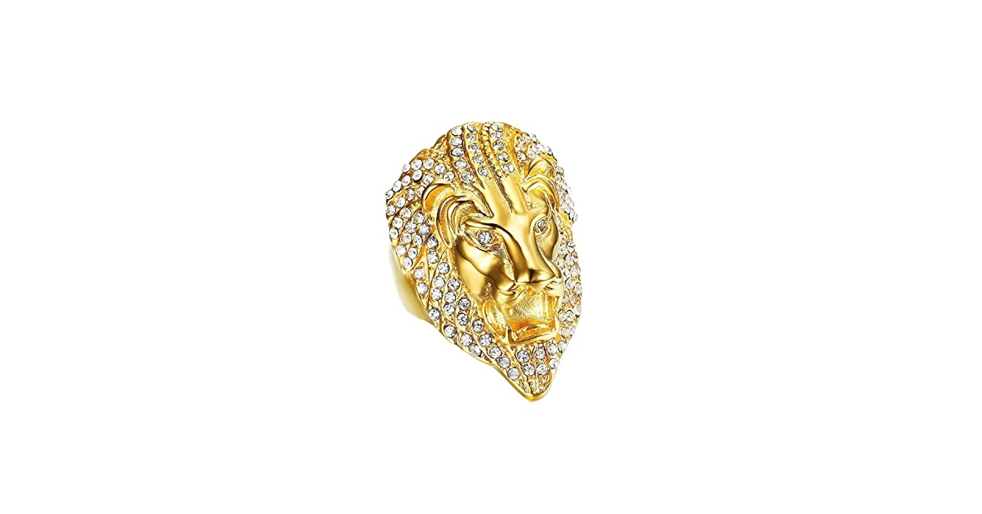 Amazon | LAIMIUMIU33 CZ ダイヤモンドアイ ライオンヘッド